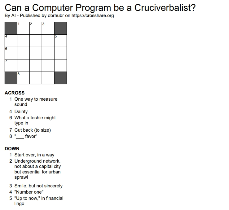 The AI generated crossword in image format.