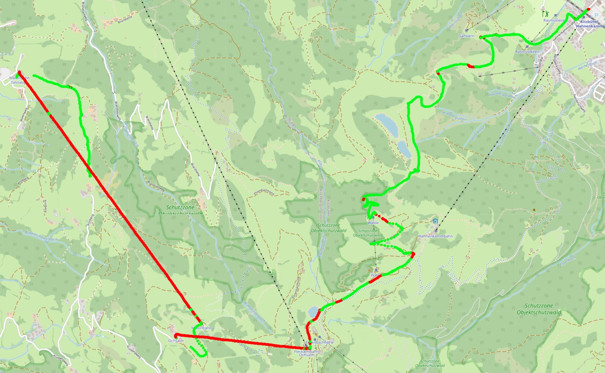 Map showing the predictions of the final ML model.